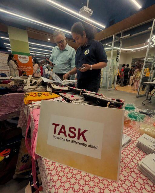TASK had the incredible opportunity to be part of NGO Mela - Saathi this year! We proudly showcased the amazing work being done by our differently abled young adults, featuring beautiful creations like block-printed handbags, aprons, multi-purpose bags, and handmade soaps.

Visitors even got a chance to try their hand at block printing themselves, experiencing the process up close and appreciating the skill and effort behind each product.

It was an honour to share our journey, our mission, and the inspiring talent of our community.
Here are some moments from the event that made us all so proud!